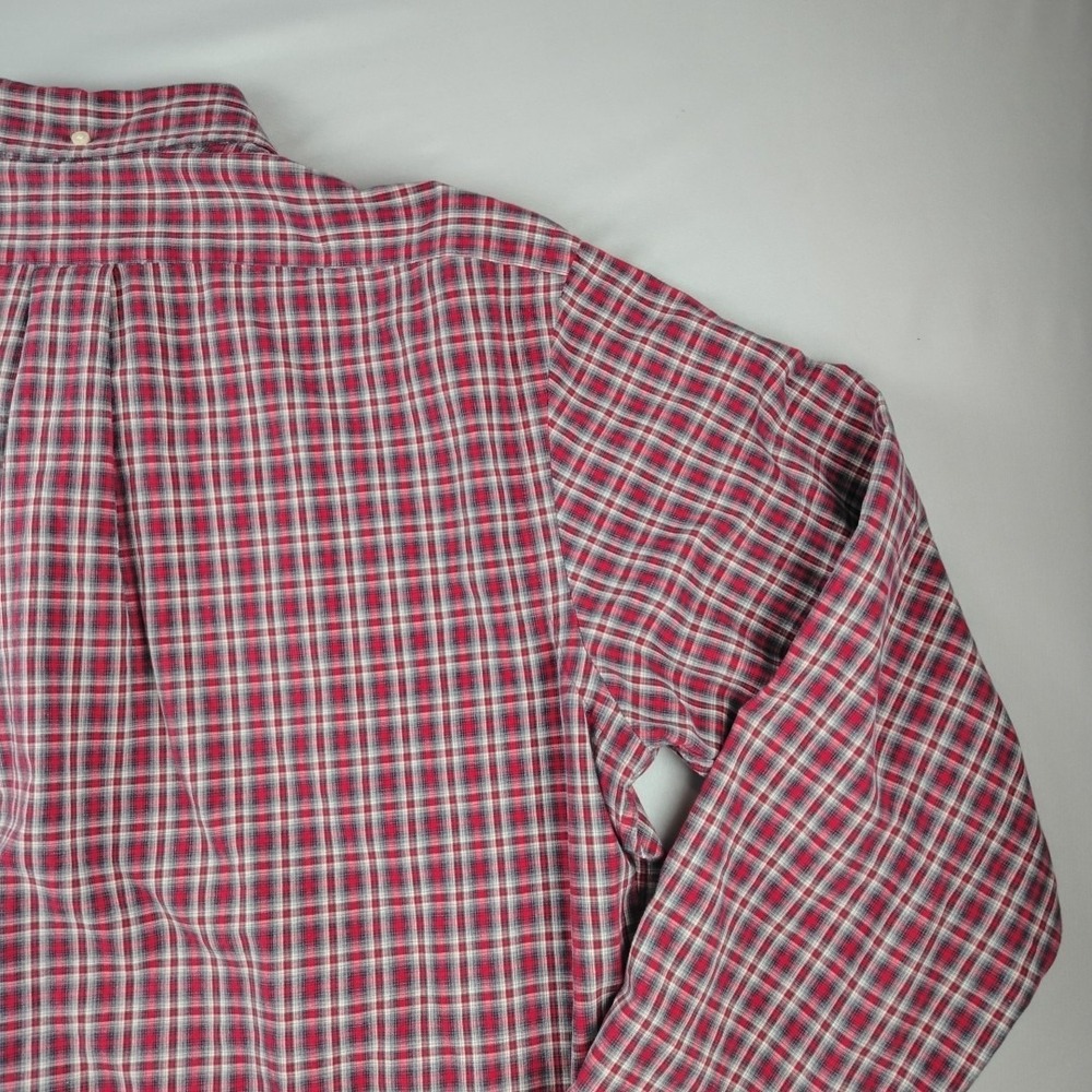 Ralph Lauren Custom Fit Red Plaid Button-Down Shirt Mens Large Long Sleeve EUC - Picture 16 of 16